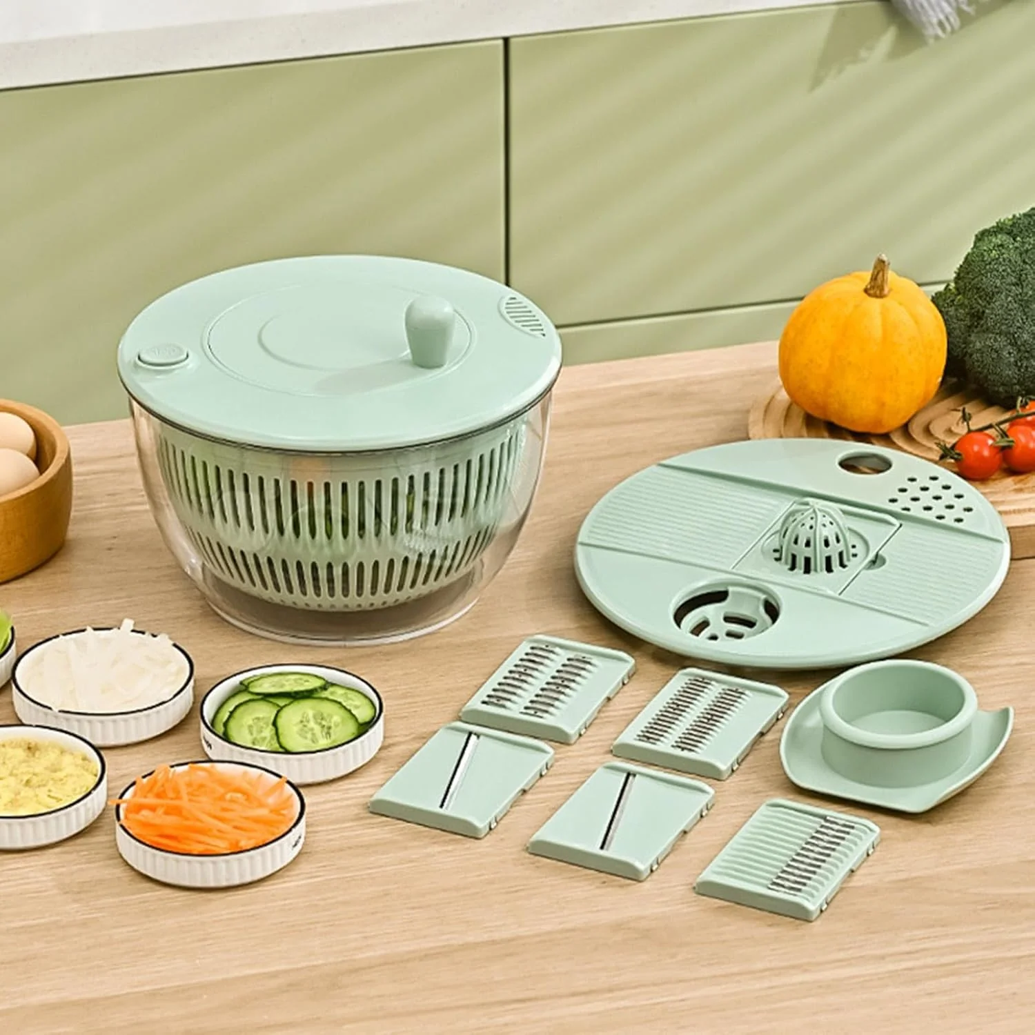 Large Capacity Multi-Function Salad Spinner - Image 7