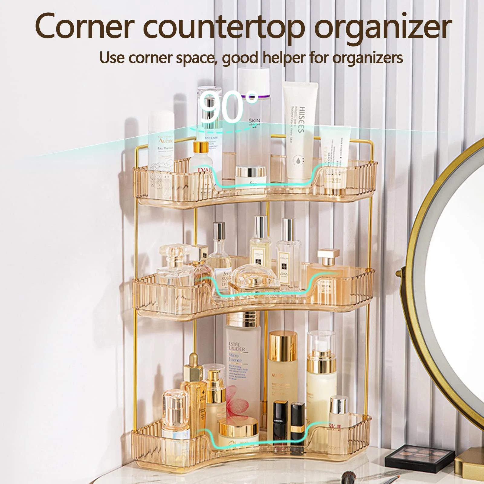 Multi-Tier Corner Countertop Organizer Rack - Image 2