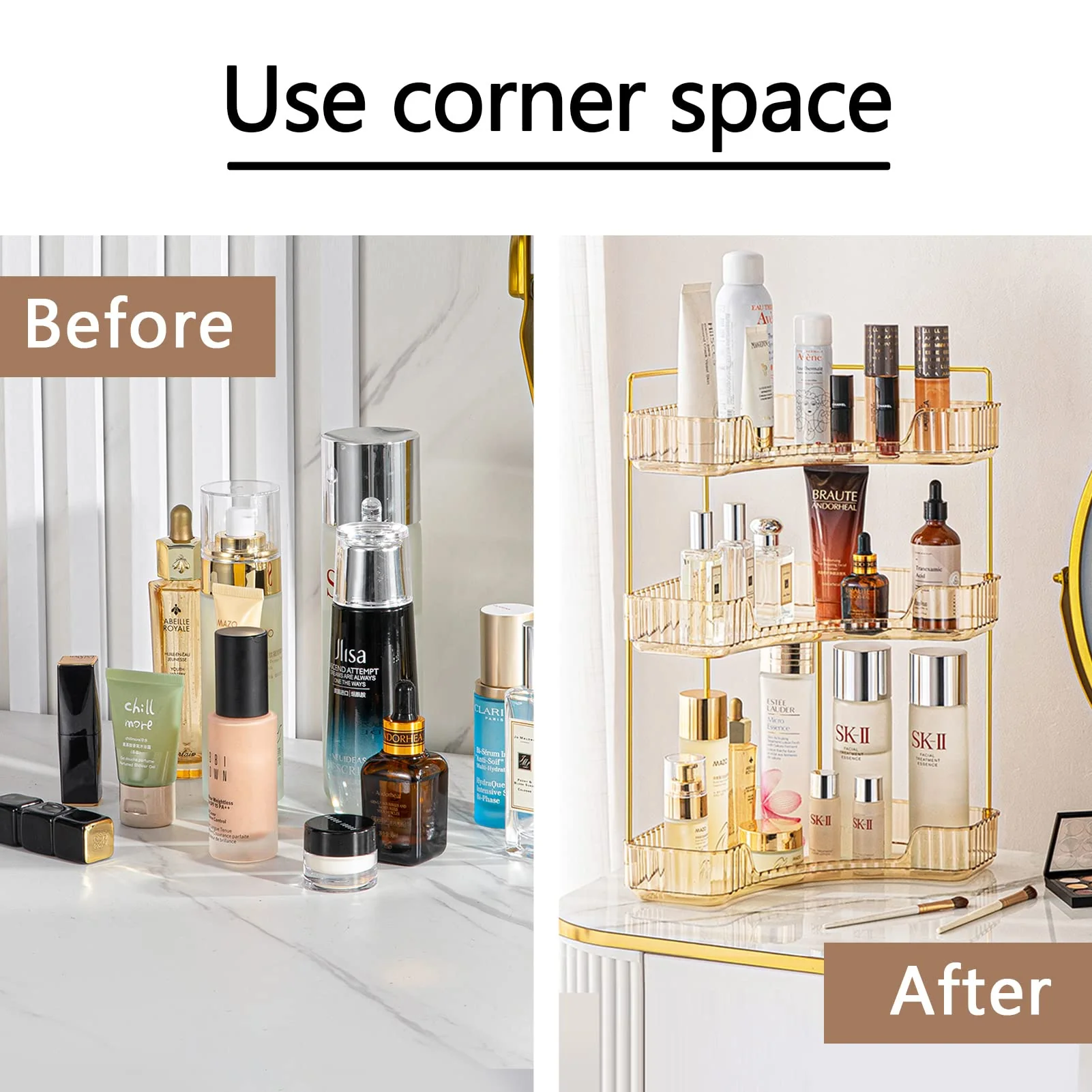 Multi-Tier Corner Countertop Organizer Rack - Image 3