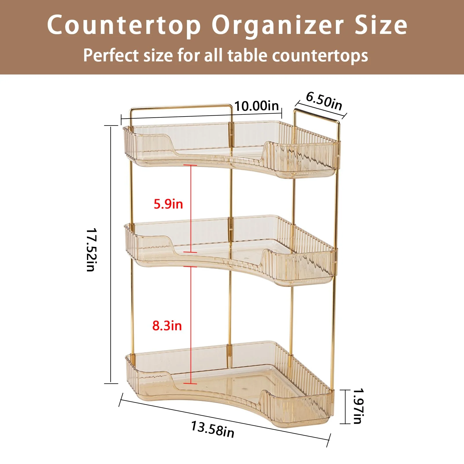 Multi-Tier Corner Countertop Organizer Rack - Image 5