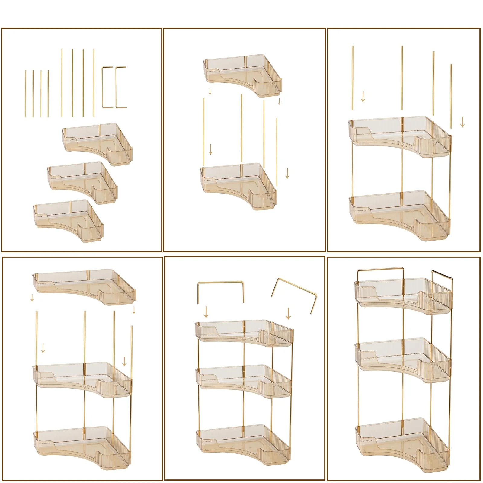 Multi-Tier Corner Countertop Organizer Rack - Image 7