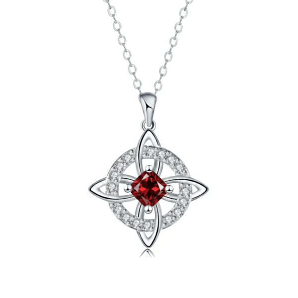 Mystical Birthstone Witches Knot Necklace – Natural Crystal🔮💞Protect Your Loved Ones - Image 5