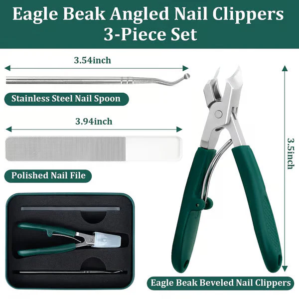 Premium 3-Piece Eagle Beak Nail Clipper Set - Image 7