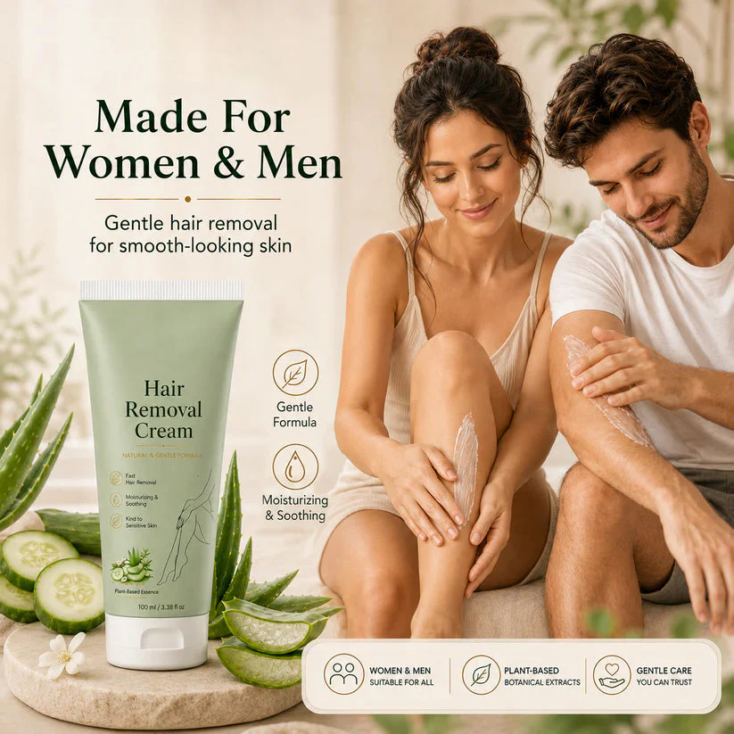 Natural Gentle Hair Removal Cream | For Women & Men, Sensitive Skin - Image 4