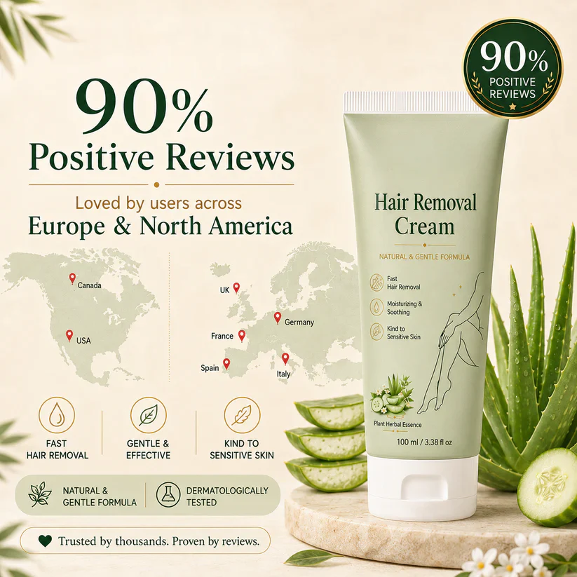 Natural Gentle Hair Removal Cream | For Women & Men, Sensitive Skin - Image 7