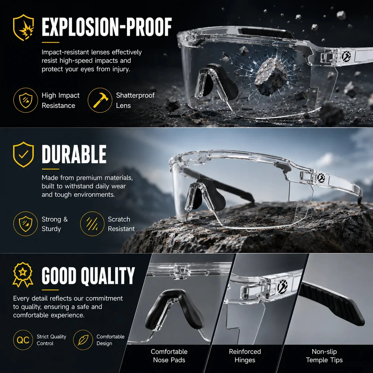 🔥HOT SALE 49% OFF☀️🕶️UV400 Photochromic Polarized Safety Glasses – 🥇Impact Resistant Outdoor Sports & Work Eyewear✨ - Image 8
