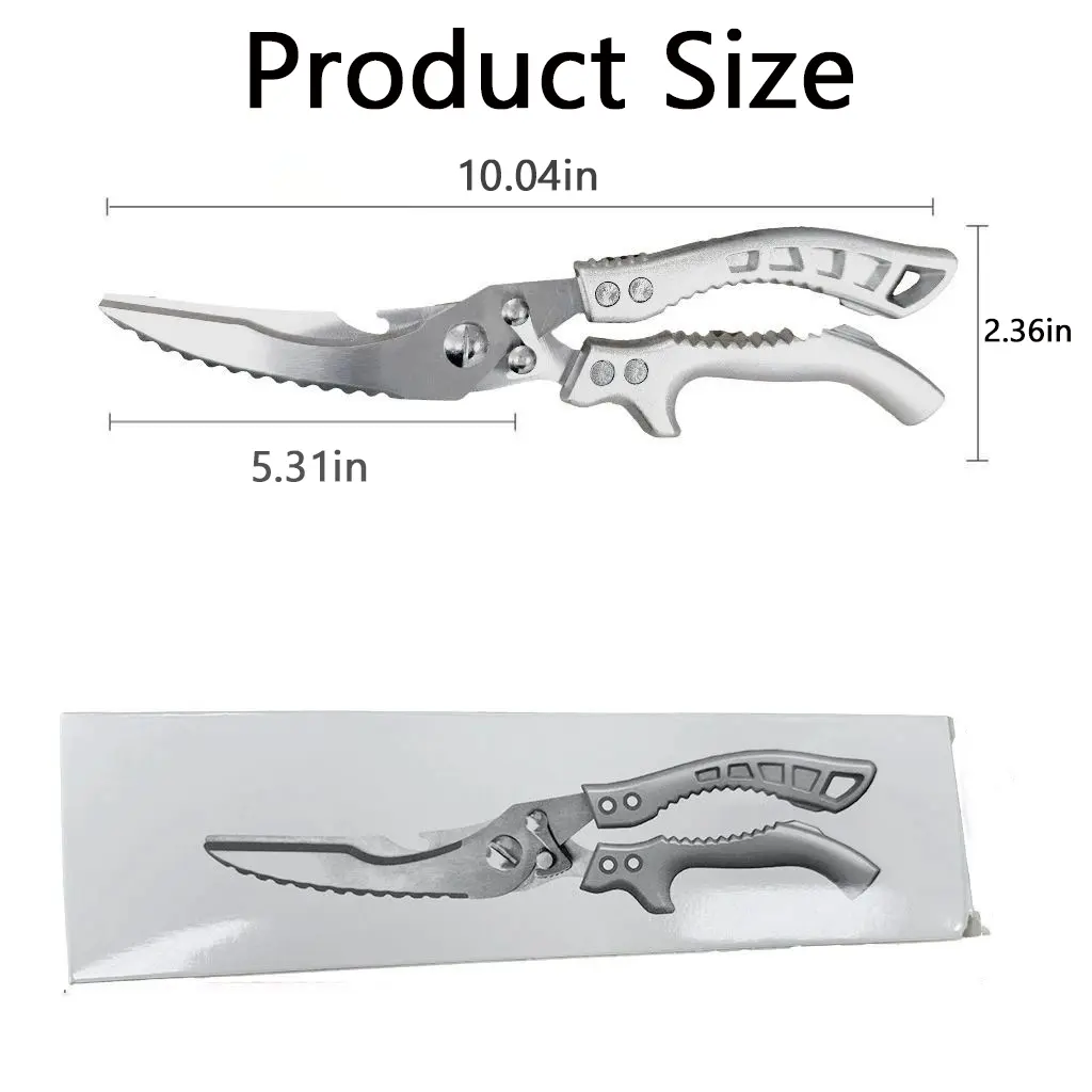 Stainless Steel Bone-Cut Kitchen Scissors - Image 6