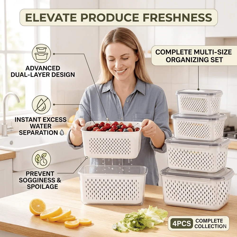 🍓🥰 Refrigerator Food Storage Containers – Keep Fruits Fresh - Image 5
