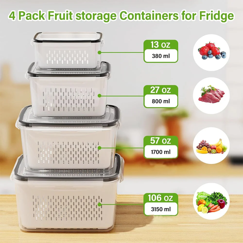 🍓🥰 Refrigerator Food Storage Containers – Keep Fruits Fresh - Image 8