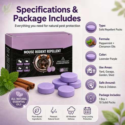 All-Natural Peppermint & Cinnamon Pest & Rodent Repellent Pucks - Image 10