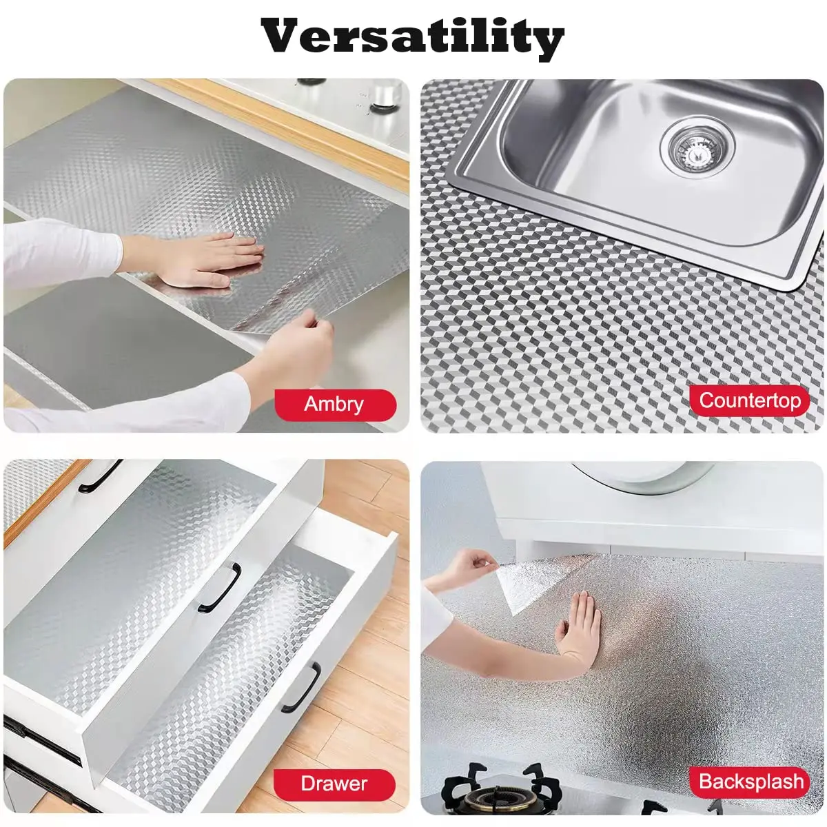 🔥Limited Time 50% Off✨Stainless Steel Kitchen Oil-Proof Adhesive Wallpaper Roll - Image 3