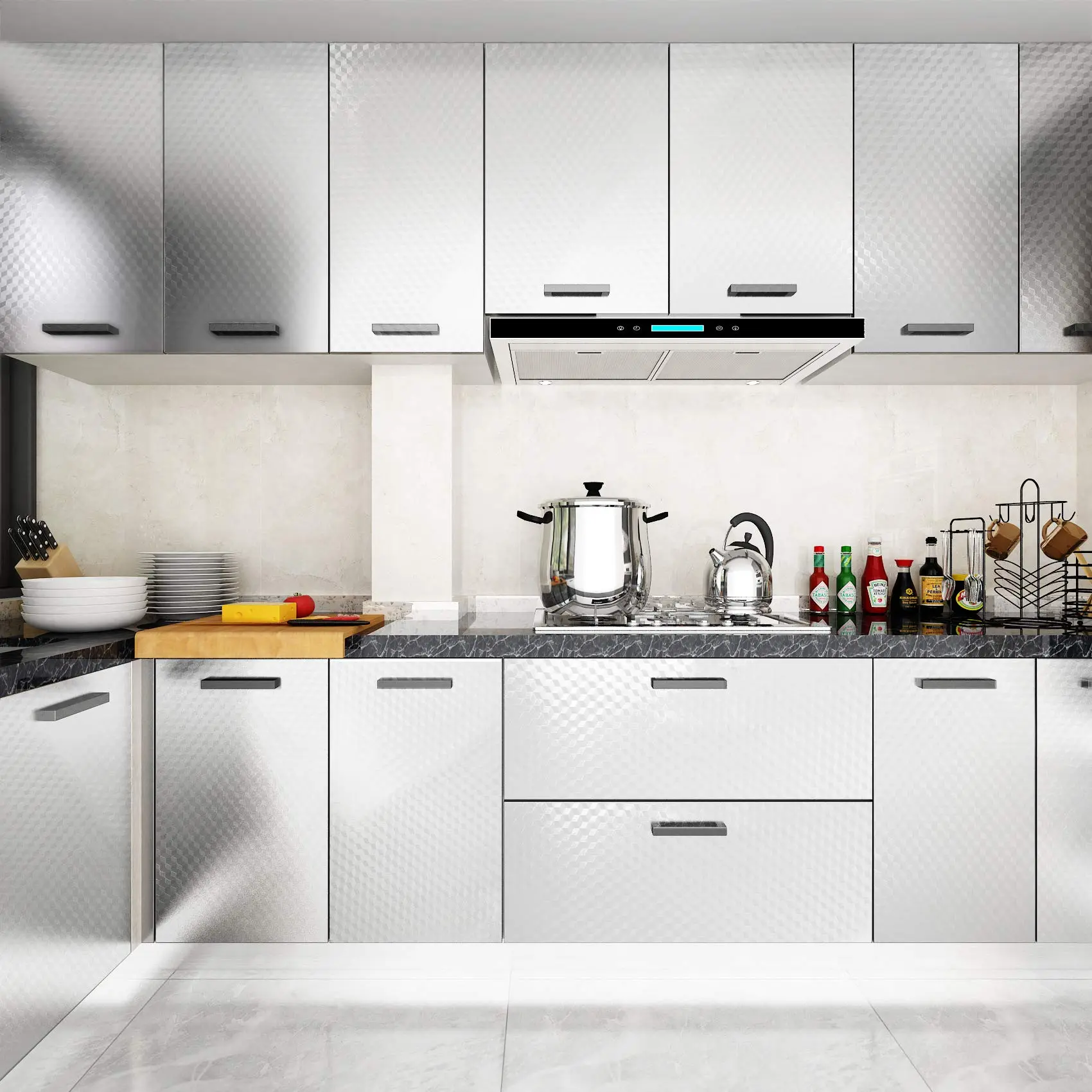 🔥Limited Time 50% Off✨Stainless Steel Kitchen Oil-Proof Adhesive Wallpaper Roll - Image 8