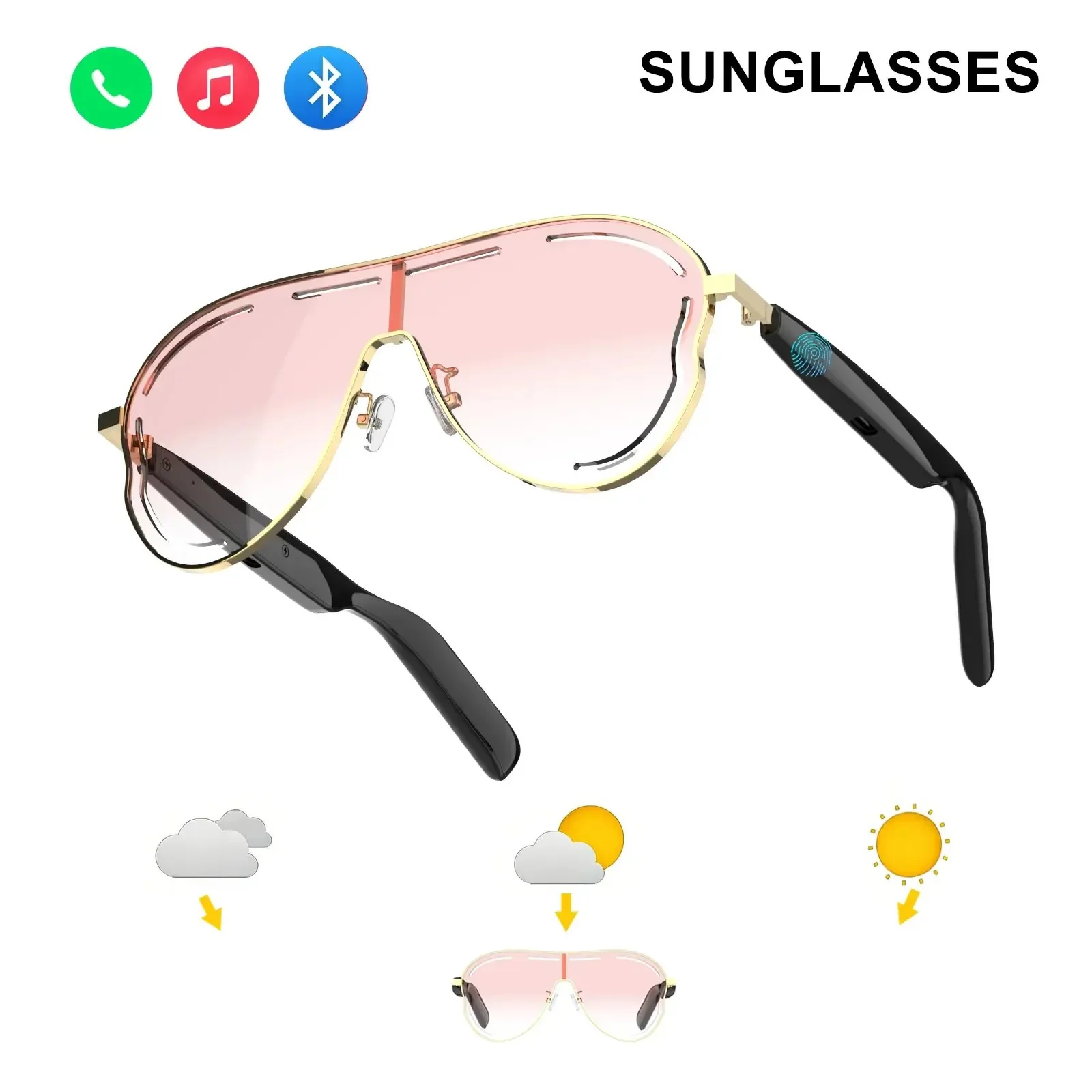 😎 Smart Bluetooth 5.4 Audio Sunglasses – Open-Ear, UV & Blue Light Protection - Image 11