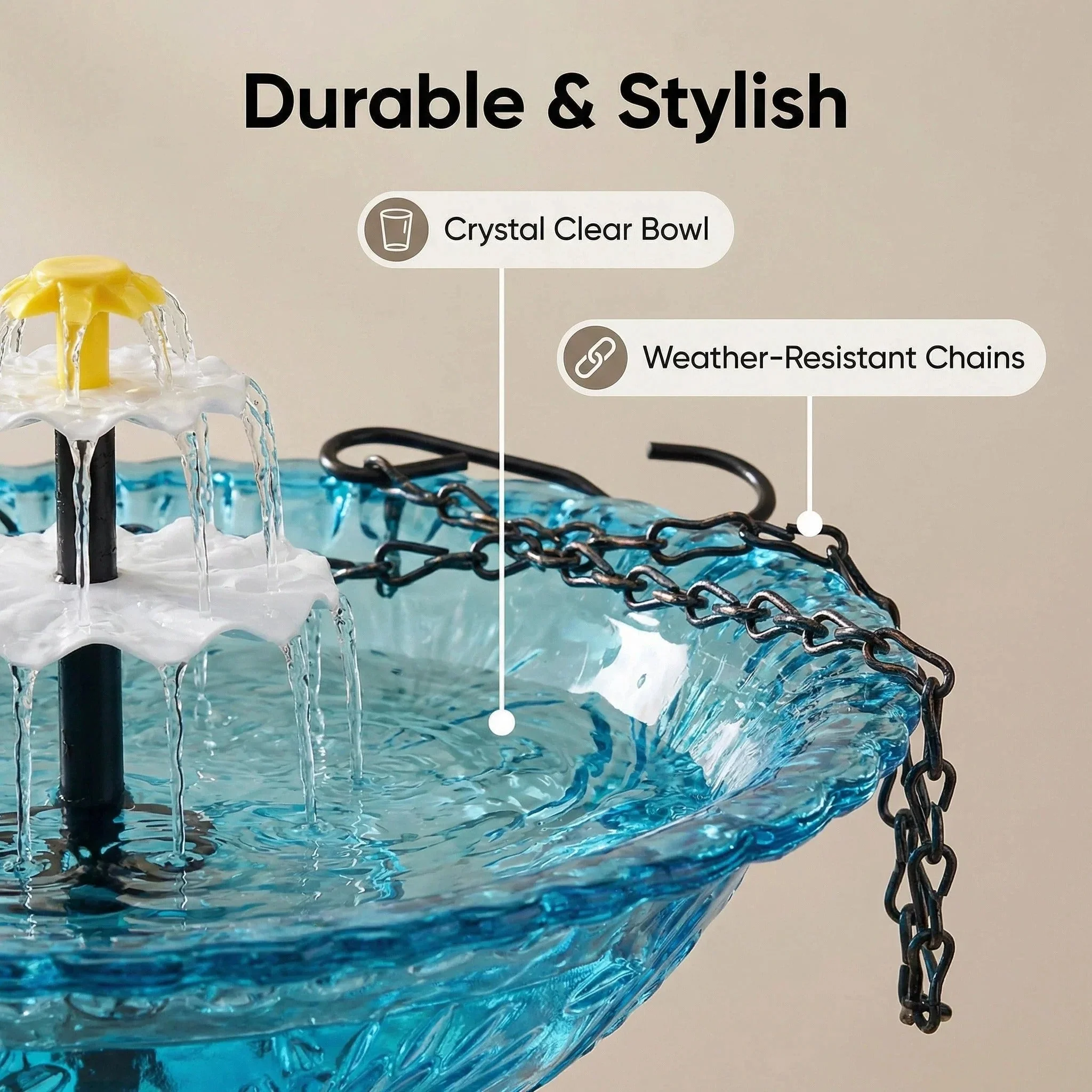 🔥🔥49% Off--Solar Cascade Hanging Bird Bath Fountain🎁Buy 2 Free Shipping - Image 10