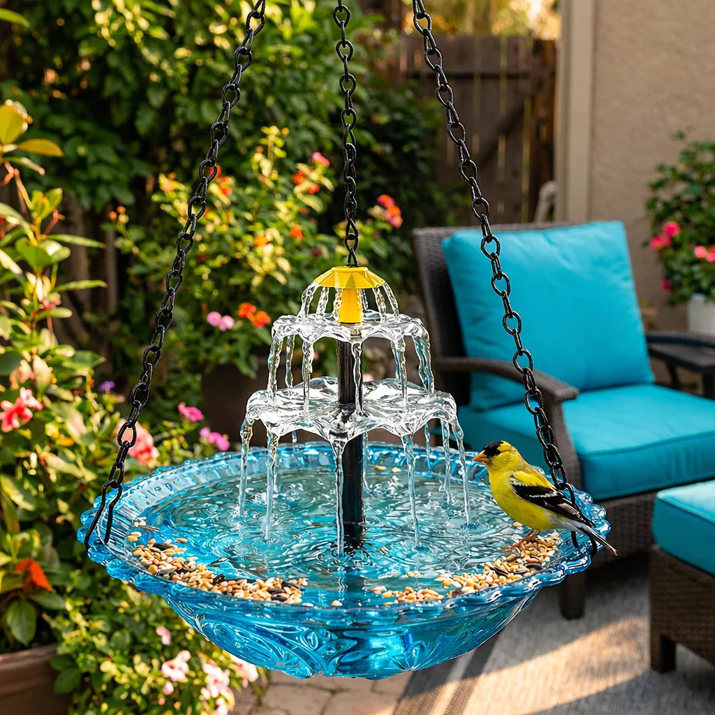 🔥🔥49% Off--Solar Cascade Hanging Bird Bath Fountain🎁Buy 2 Free Shipping - Image 13