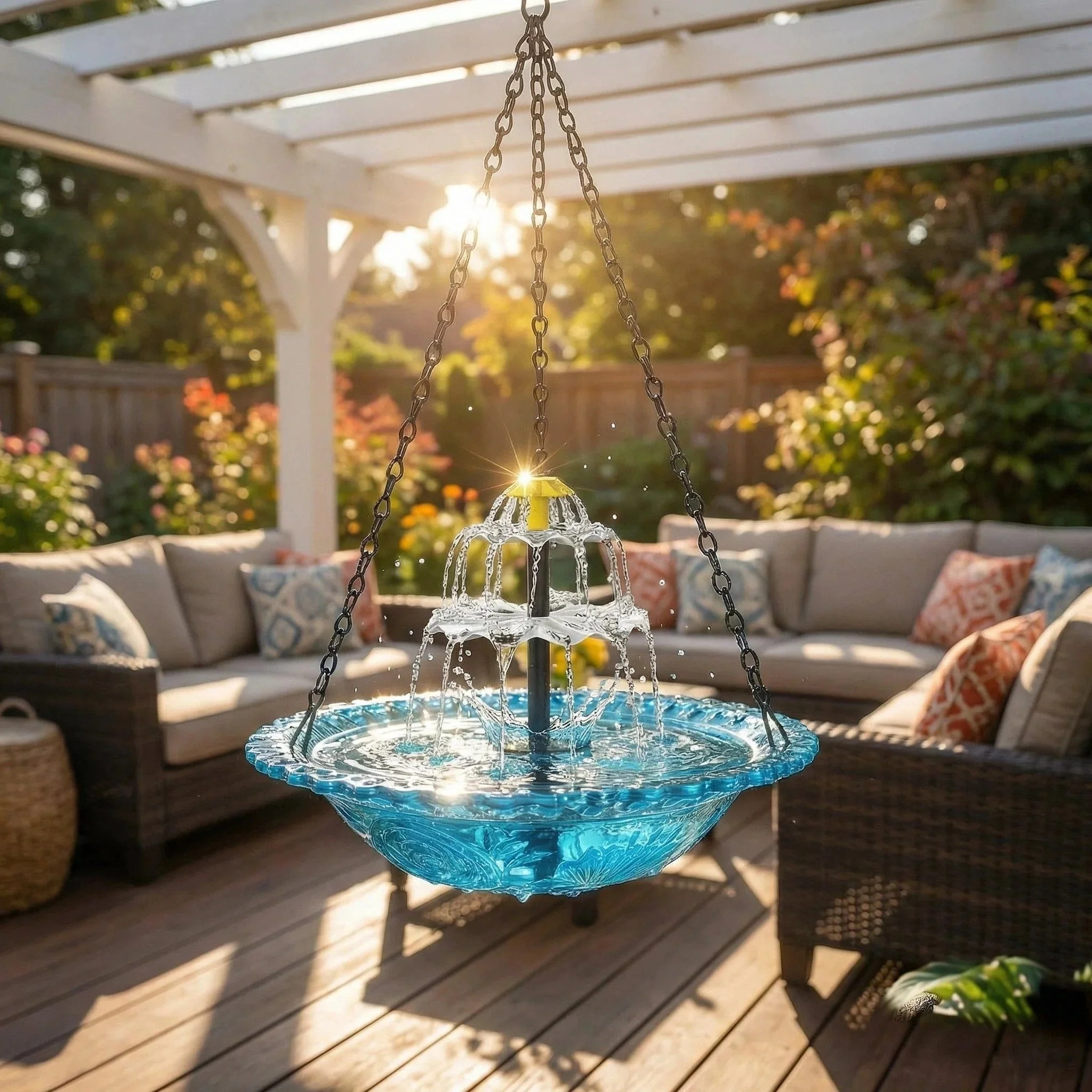 🔥🔥49% Off--Solar Cascade Hanging Bird Bath Fountain🎁Buy 2 Free Shipping - Image 14