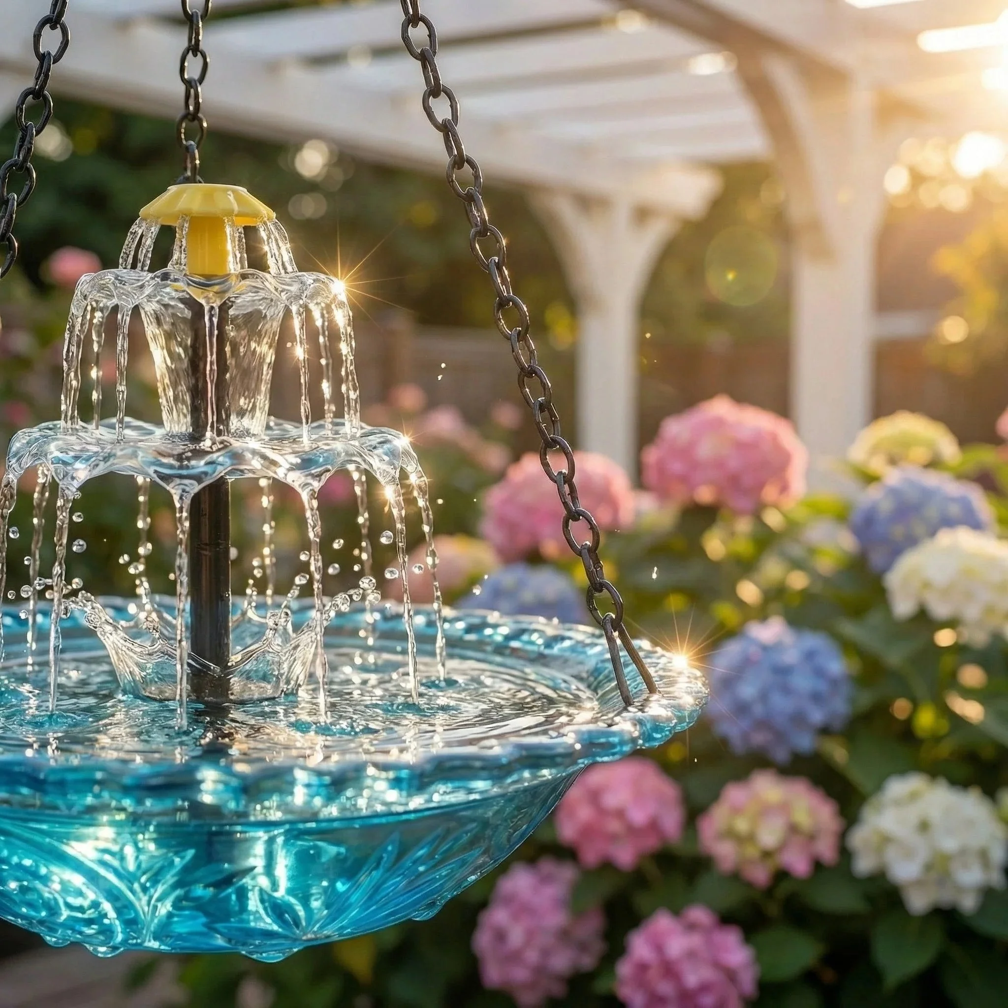 🔥🔥49% Off--Solar Cascade Hanging Bird Bath Fountain🎁Buy 2 Free Shipping - Image 5