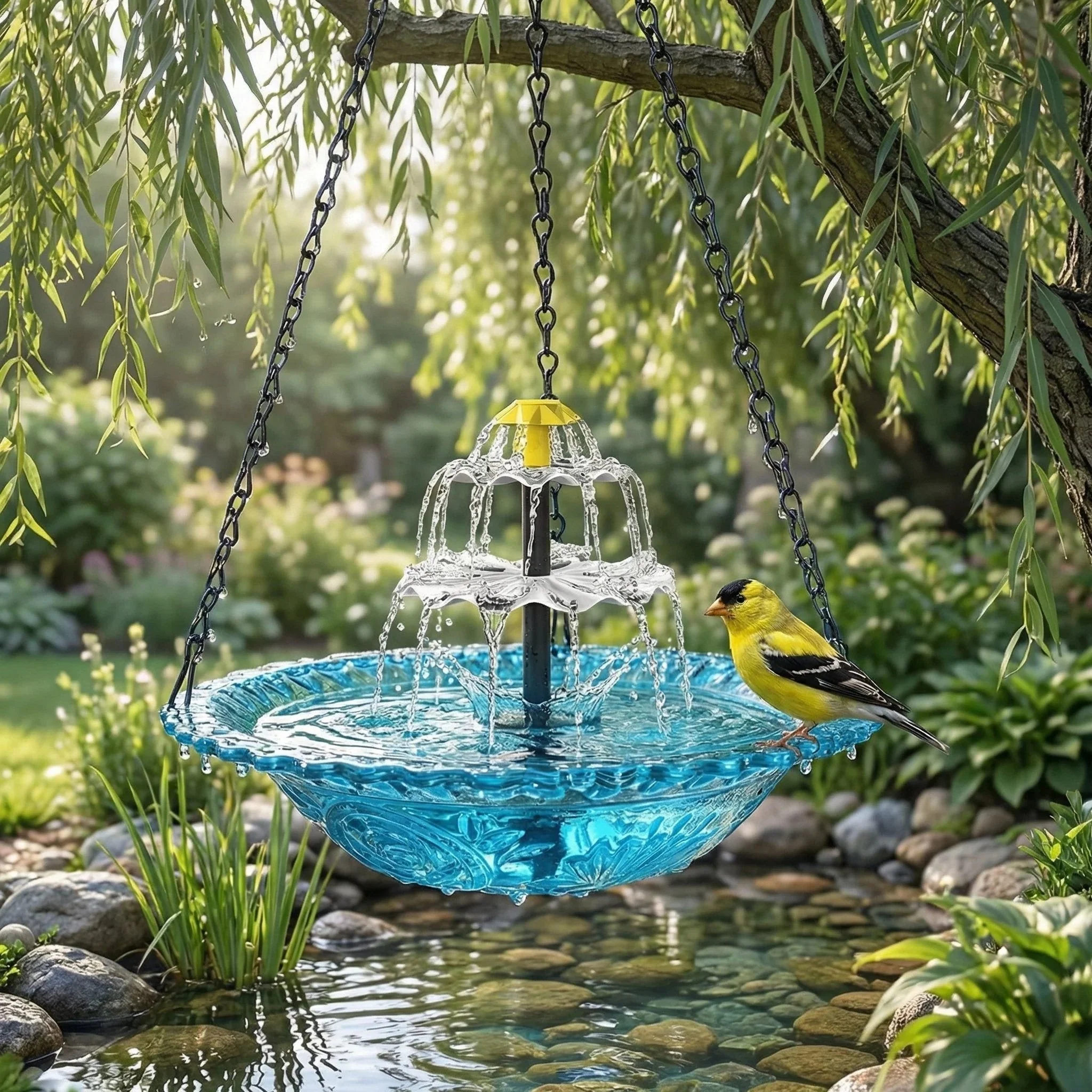 🔥🔥49% Off--Solar Cascade Hanging Bird Bath Fountain🎁Buy 2 Free Shipping - Image 6