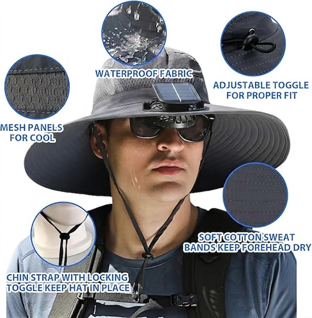 🔥2026 Summer Hot Sale🔥 New Ultralight Solar Fan Sun Hat – Lighter Than a Baseball!⚾(Only 11oz) - Image 3