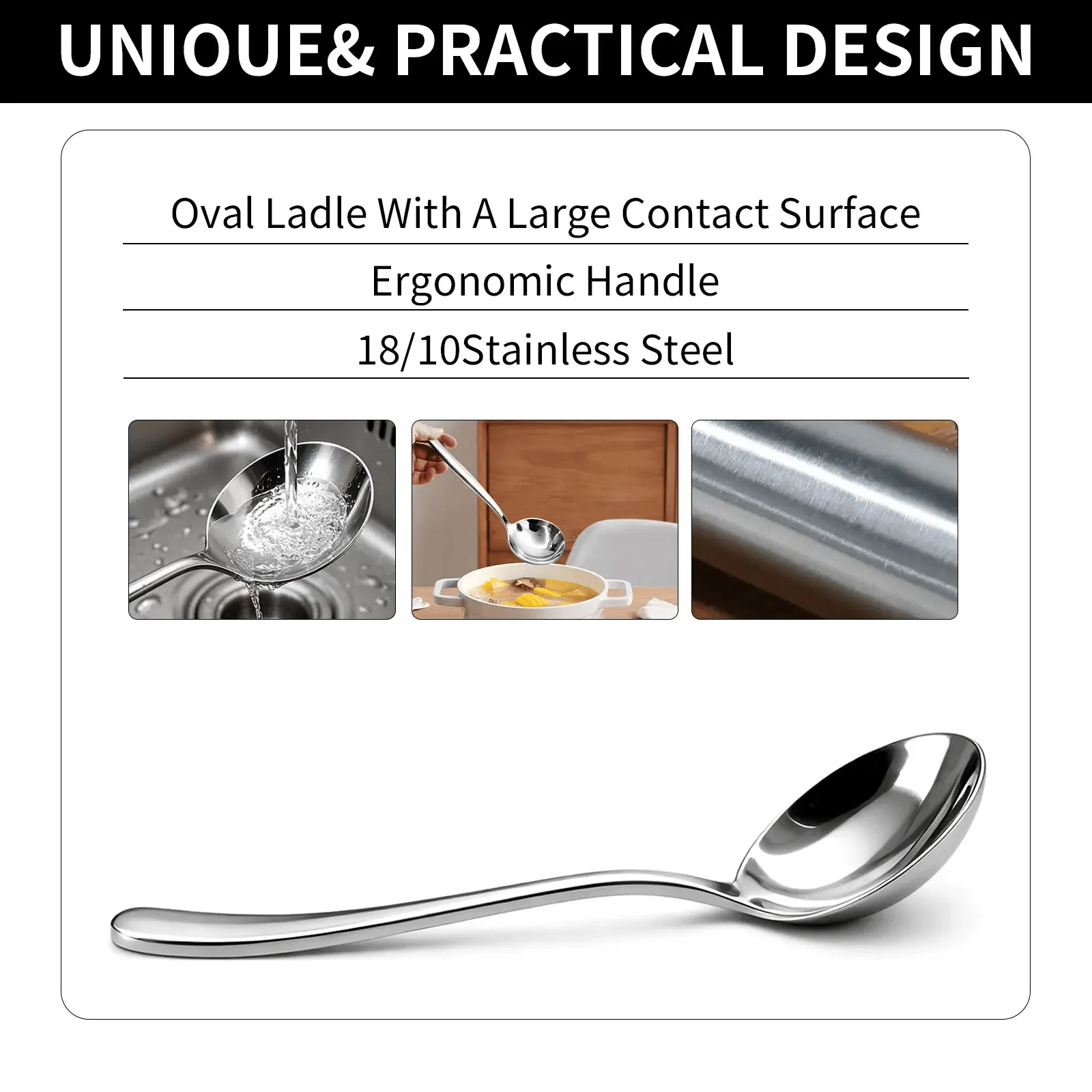 🍲 4/6 PCs Stainless Steel Soup Spoon Set - Image 10