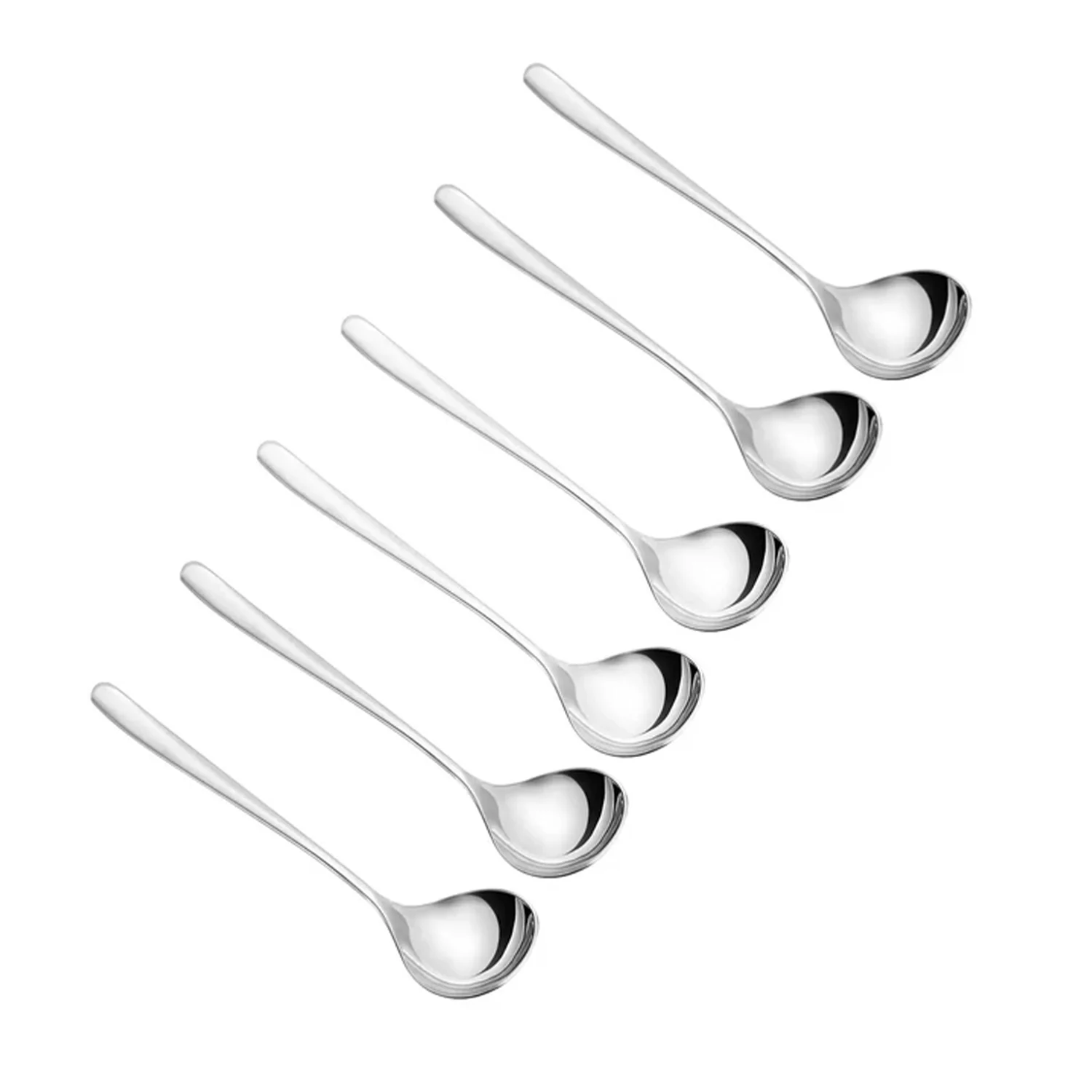 🍲 4/6 PCs Stainless Steel Soup Spoon Set - Image 12