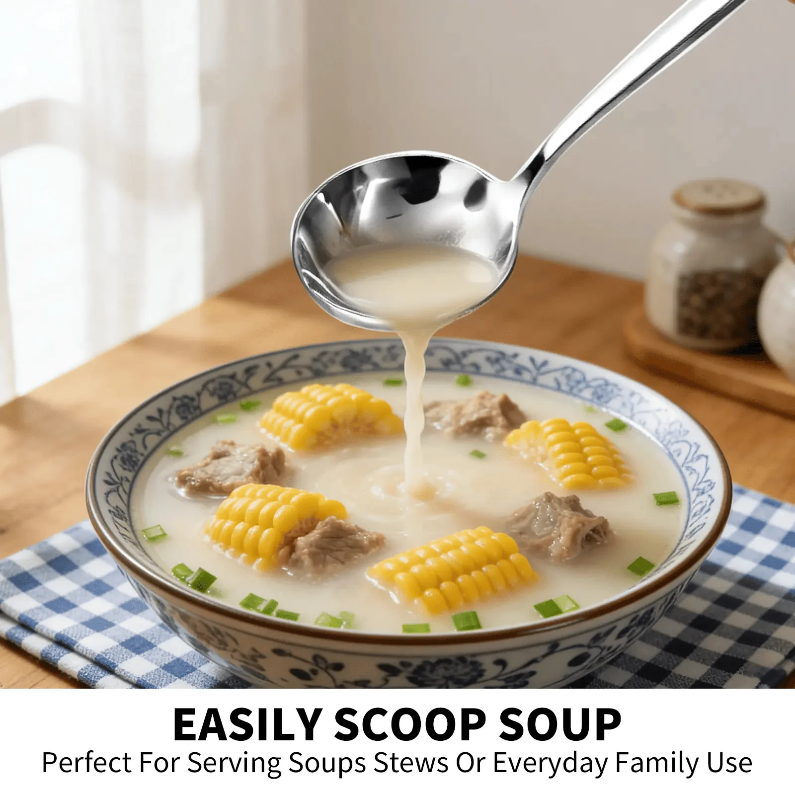 🍲 4/6 PCs Stainless Steel Soup Spoon Set - Image 4