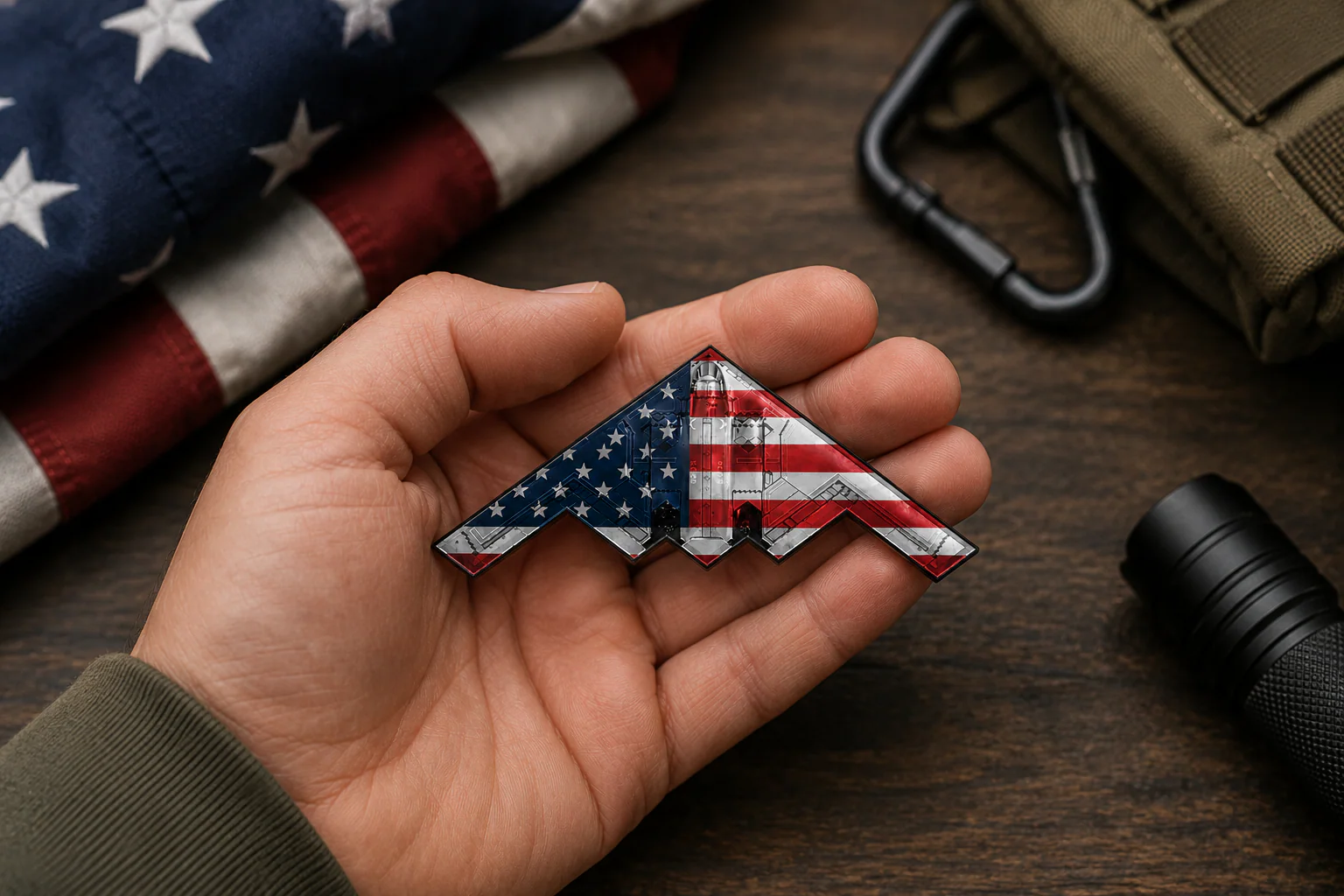 Spirit of ’76 B-2 Stealth Bomber Challenge Coin – 250th Anniversary Patriotic Collectible - Image 3