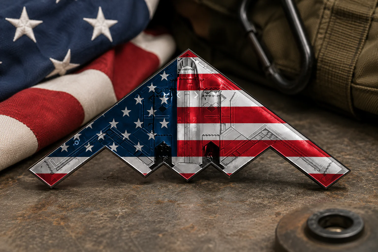 Spirit of ’76 B-2 Stealth Bomber Challenge Coin – 250th Anniversary Patriotic Collectible - Image 4