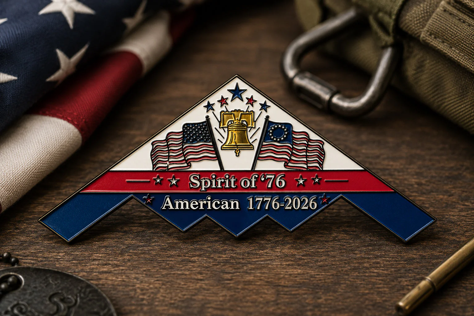 Spirit of ’76 B-2 Stealth Bomber Challenge Coin – 250th Anniversary Patriotic Collectible - Image 7