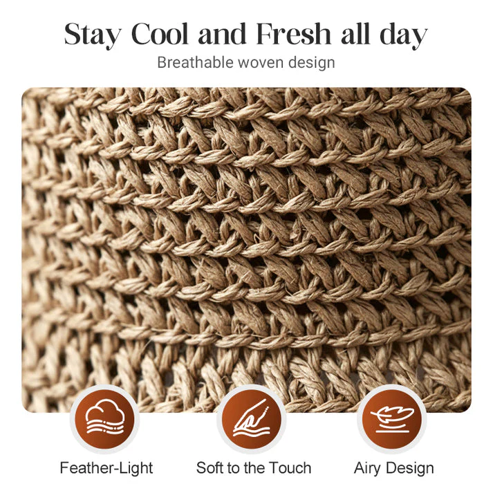 🔥 Hot Sale 49% OFF🔥Elegant Woven Straw Sun Hat with Bow - Image 4
