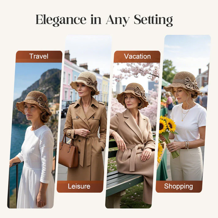 🔥 Hot Sale 49% OFF🔥Elegant Woven Straw Sun Hat with Bow - Image 7