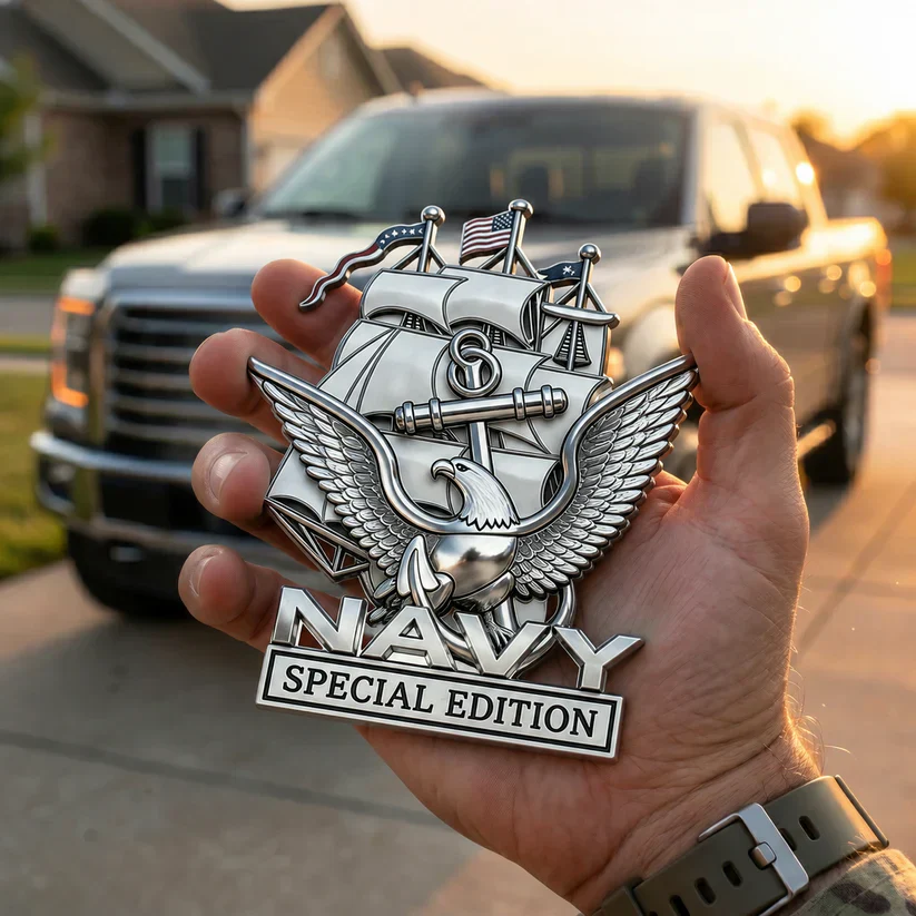 U.S. Navy Special Edition Metal Vehicle Badge - Image 2