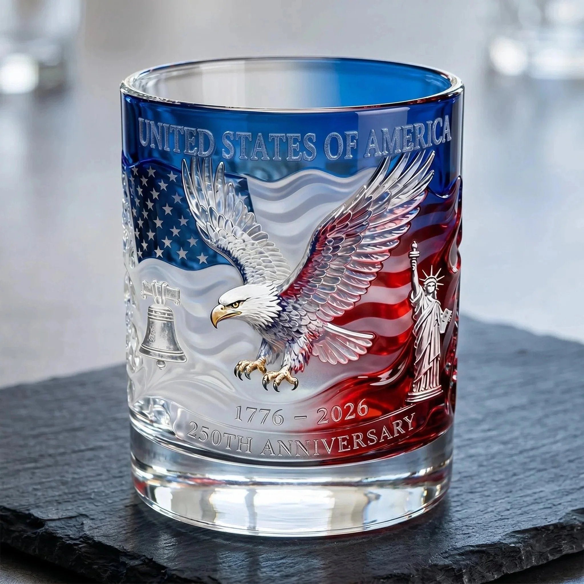 USA 250th Anniversary Commemorative Glass - Image 2