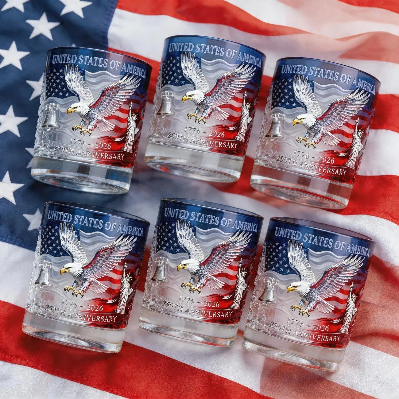 USA 250th Anniversary Commemorative Glass - Image 3