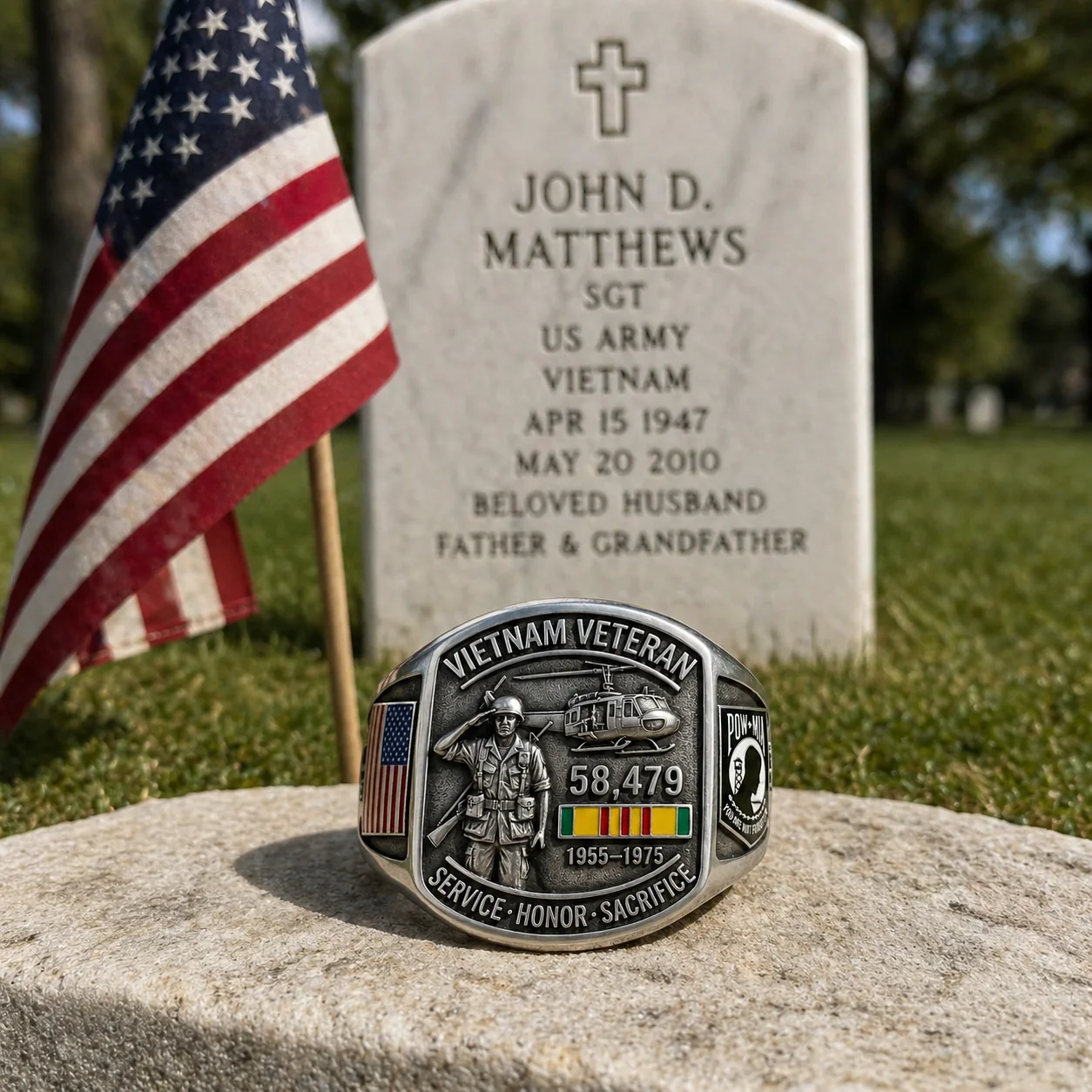 🔥Last Day 49% OFF🔥 Vietnam Veteran Tribute Commemorative Ring - Image 3