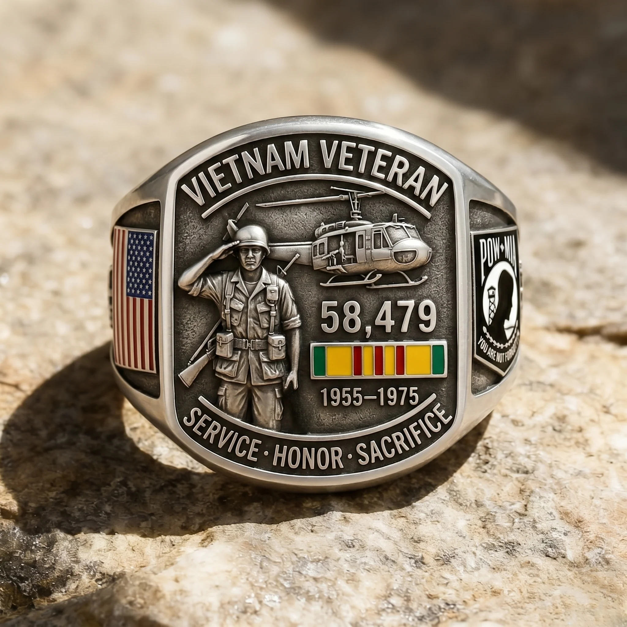 🔥Last Day 49% OFF🔥 Vietnam Veteran Tribute Commemorative Ring - Image 6