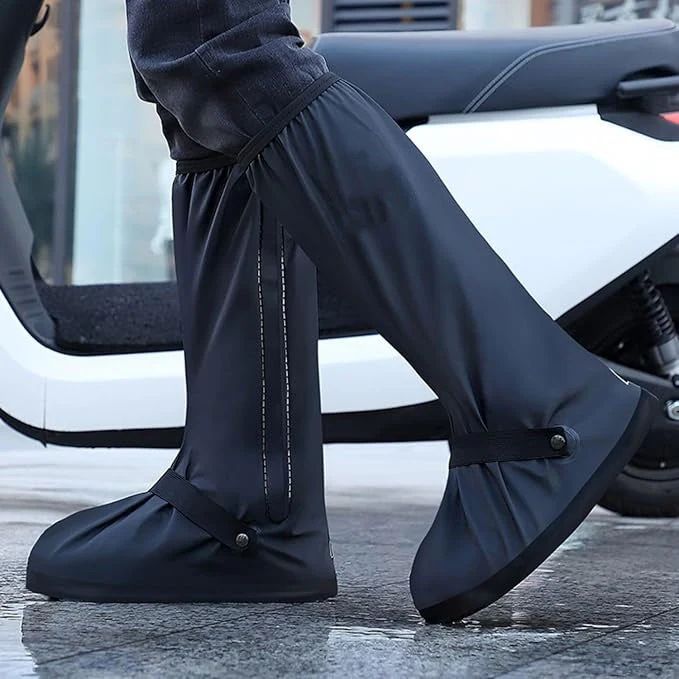 Waterproof rain boots with non-slip zippers and reflective features. Heavy-duty reusable rain boots suitable for men and women. - Image 7